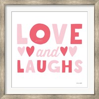 Framed Love and Laughs Pink