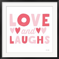Framed Love and Laughs Pink