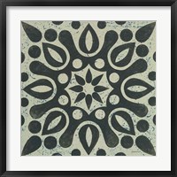 Framed Black and White Tile IV