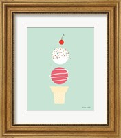 Framed Ice Cream and Cherry I