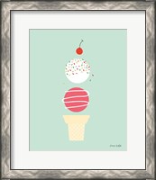 Framed 'Ice Cream and Cherry I' border=