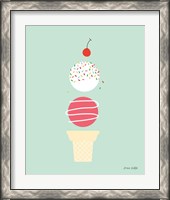 Framed 'Ice Cream and Cherry I' border=