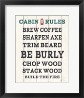 Framed 'Cabin Life V Neutral' border=