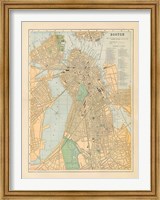 Framed Boston Map