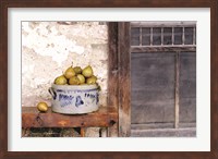 Framed Bushel and a Peck Crock of Pears