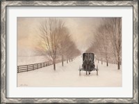 Framed Snowy Amish Lane