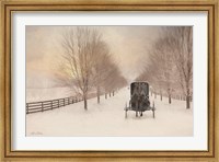 Framed Snowy Amish Lane