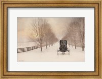 Framed Snowy Amish Lane