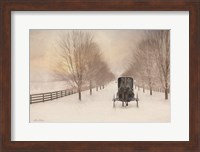 Framed Snowy Amish Lane