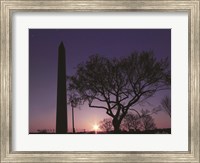 Framed Nightfall at the Washington Monument
