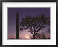 Framed Nightfall at the Washington Monument