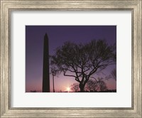 Framed Nightfall at the Washington Monument