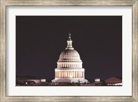 Framed US Capital at Night