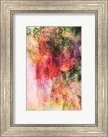 Framed Soft Color Floral Abstract