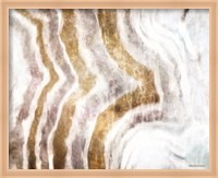 Framed Gold Stone Layers Abstract