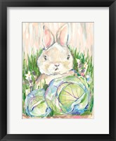Framed Bunny in the Cabbage Patch