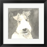 Framed Sepia Modern Dog VI