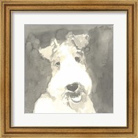 Framed Sepia Modern Dog VI