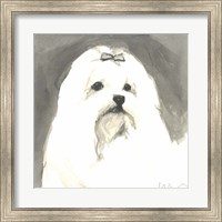 Framed Sepia Modern Dog VIII