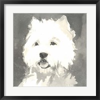 Framed Sepia Modern Dog X