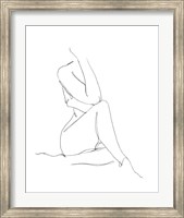 Framed Nude Contour Sketch I