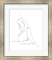 Framed Nude Contour Sketch I