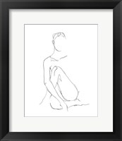 Framed Nude Contour Sketch II