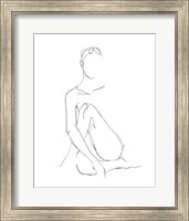 Framed Nude Contour Sketch II