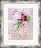 Framed 'Abstract Flowers in Vase I' border=