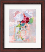 Framed 'Abstract Flowers in Vase I' border=