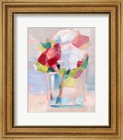 Framed Abstract Flowers in Vase II