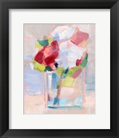Framed Abstract Flowers in Vase II