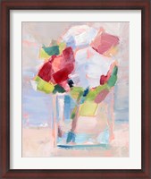 Framed Abstract Flowers in Vase II