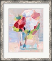 Framed Abstract Flowers in Vase II