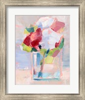 Framed Abstract Flowers in Vase II