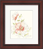 Framed 'Watercolor Floral Variety I' border=