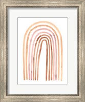 Framed Terre Cotta Rainbow I