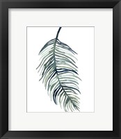 Framed 'Watercolor Palm Leaves I' border=