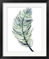 Framed 'Watercolor Palm Leaves III' border=