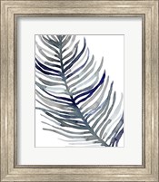 Framed 'Blue Feathered Palm I' border=