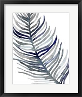Framed 'Blue Feathered Palm I' border=