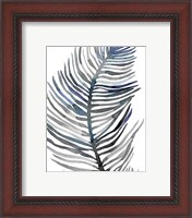 Framed 'Blue Feathered Palm III' border=