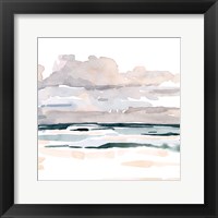 Framed Soft Coastal Abstract I