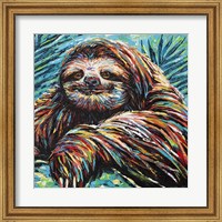Framed Painted Sloth I