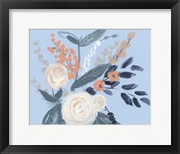 Framed Eucalyptus Bouquet on Blue II