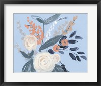 Framed Eucalyptus Bouquet on Blue II