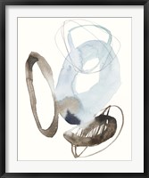 Blue & Umber Rounds I Framed Print