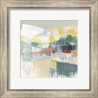 Framed 'Abstracted Mountainscape II' border=