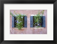 Framed Italian Window Flowers II