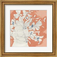 Framed 'Terracotta Flowers I' border=